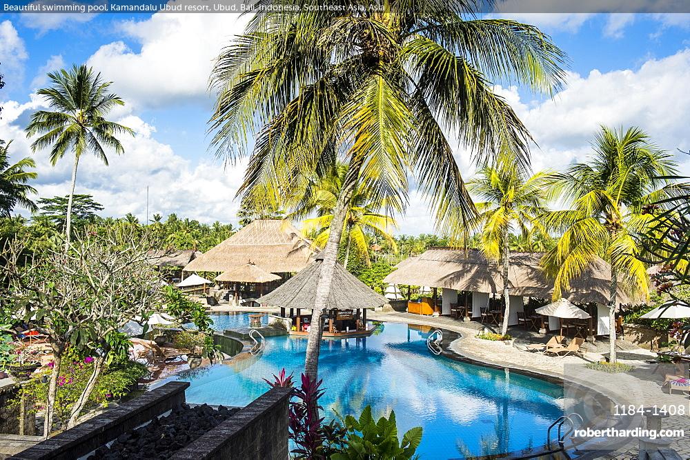 Beautiful Swimming Pool Kamandalu Ubud Stock Photo