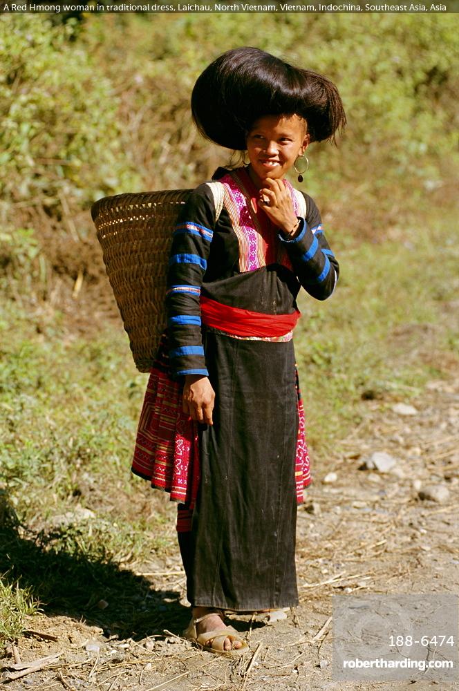 A Red Hmong woman in | Stock Photo