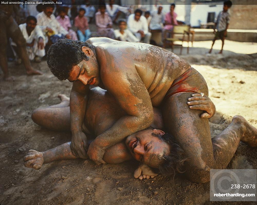 Mud wrestling, Dacca, Bangladesh, Asia | Stock Photo