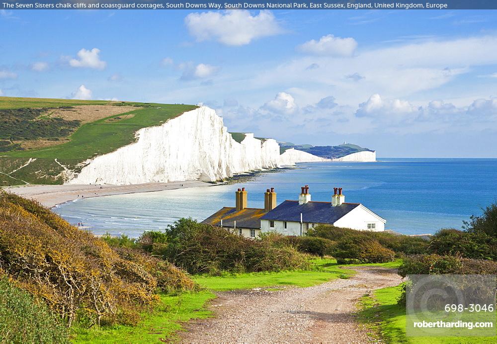 The Seven Sisters Chalk Cliffs Stock Photo