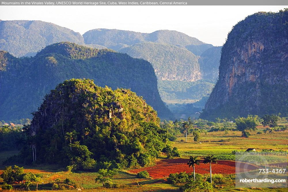 Mountains in the Vinales Valley, UNESCO World Heritage Site, Cuba, West Indies, Caribbean, Central America