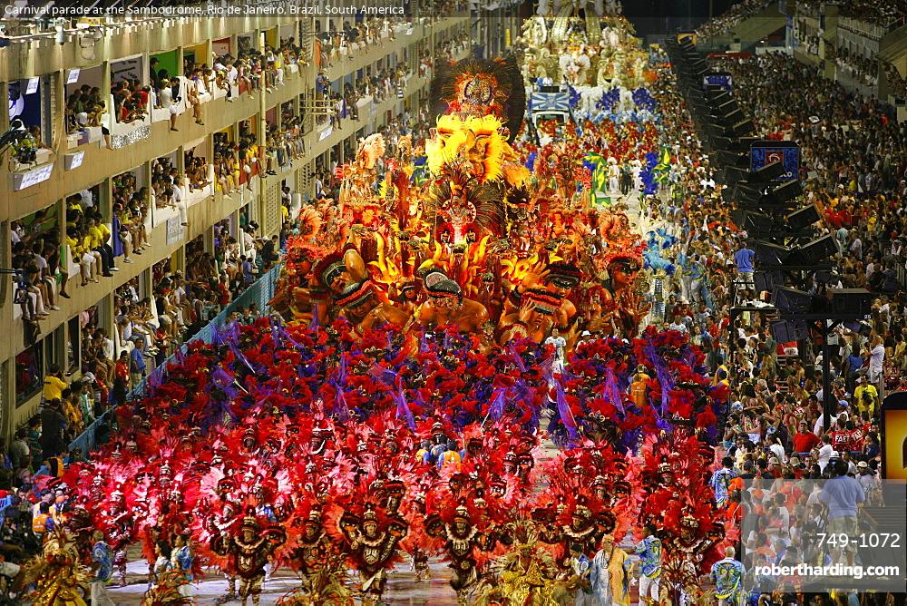 Carnival parade at the Sambodrome, Rio de Janeiro, Brazil, South America
