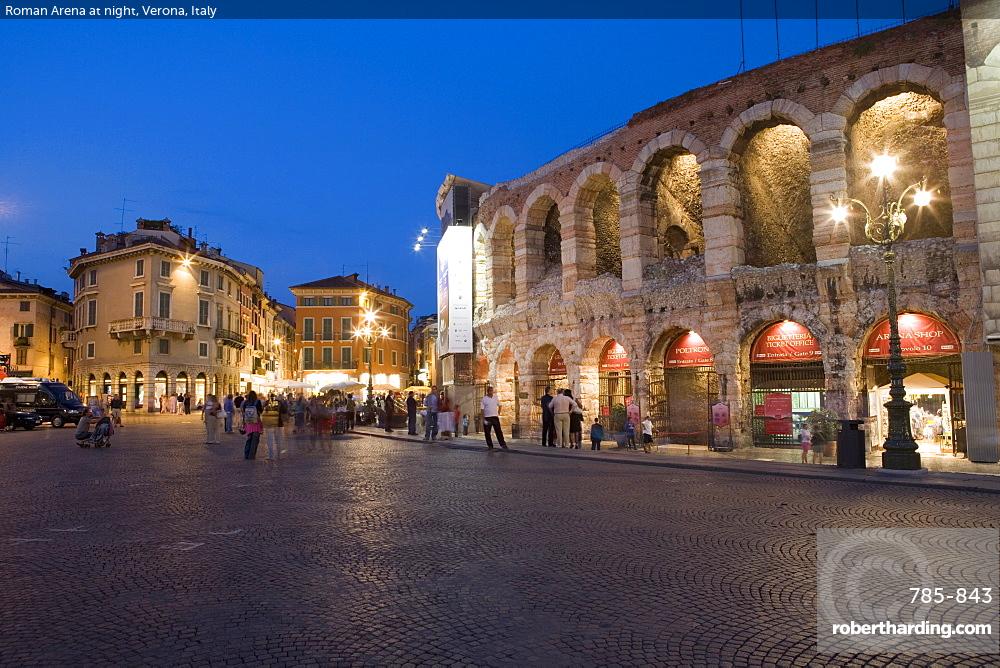 Roman Arena at night, Verona, Italy