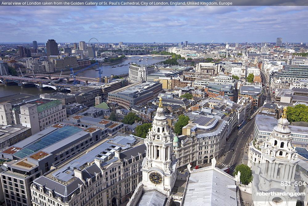 Aerial View Of London Taken Stock Photo